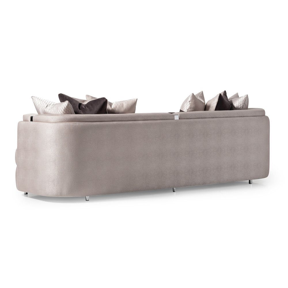 Carmela Mansion Sofa - Zinc/Silver