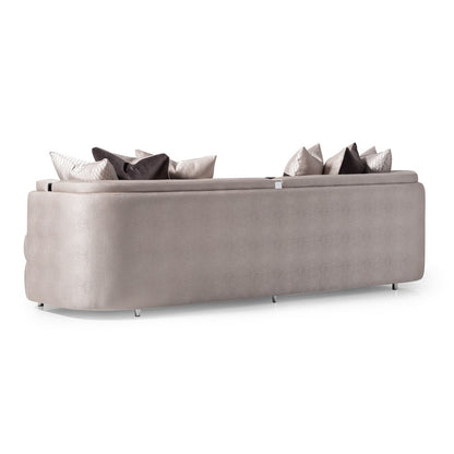 Carmela Mansion Sofa - Zinc/Silver