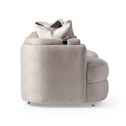Carmela Mansion Sofa - Zinc/Silver