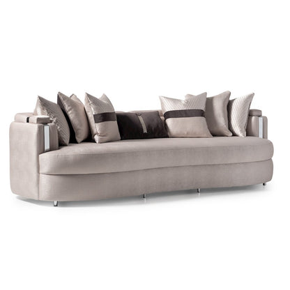Carmela Mansion Sofa - Zinc/Silver