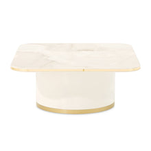 Gineverra Rectangular Cocktail Table - Ivory/Gold
