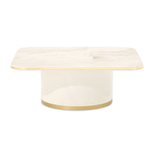 Gineverra Rectangular Cocktail Table - Ivory/Gold