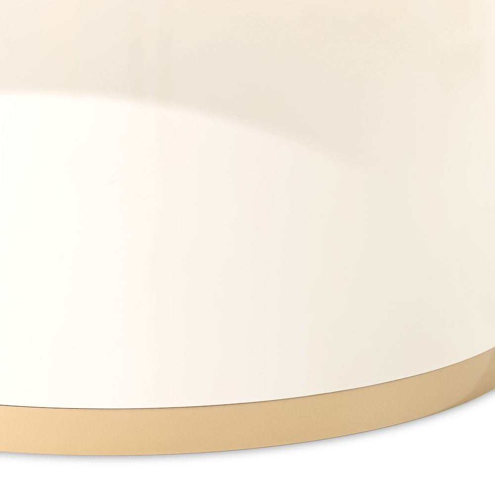 Gineverra Rectangular Cocktail Table - Ivory/Gold