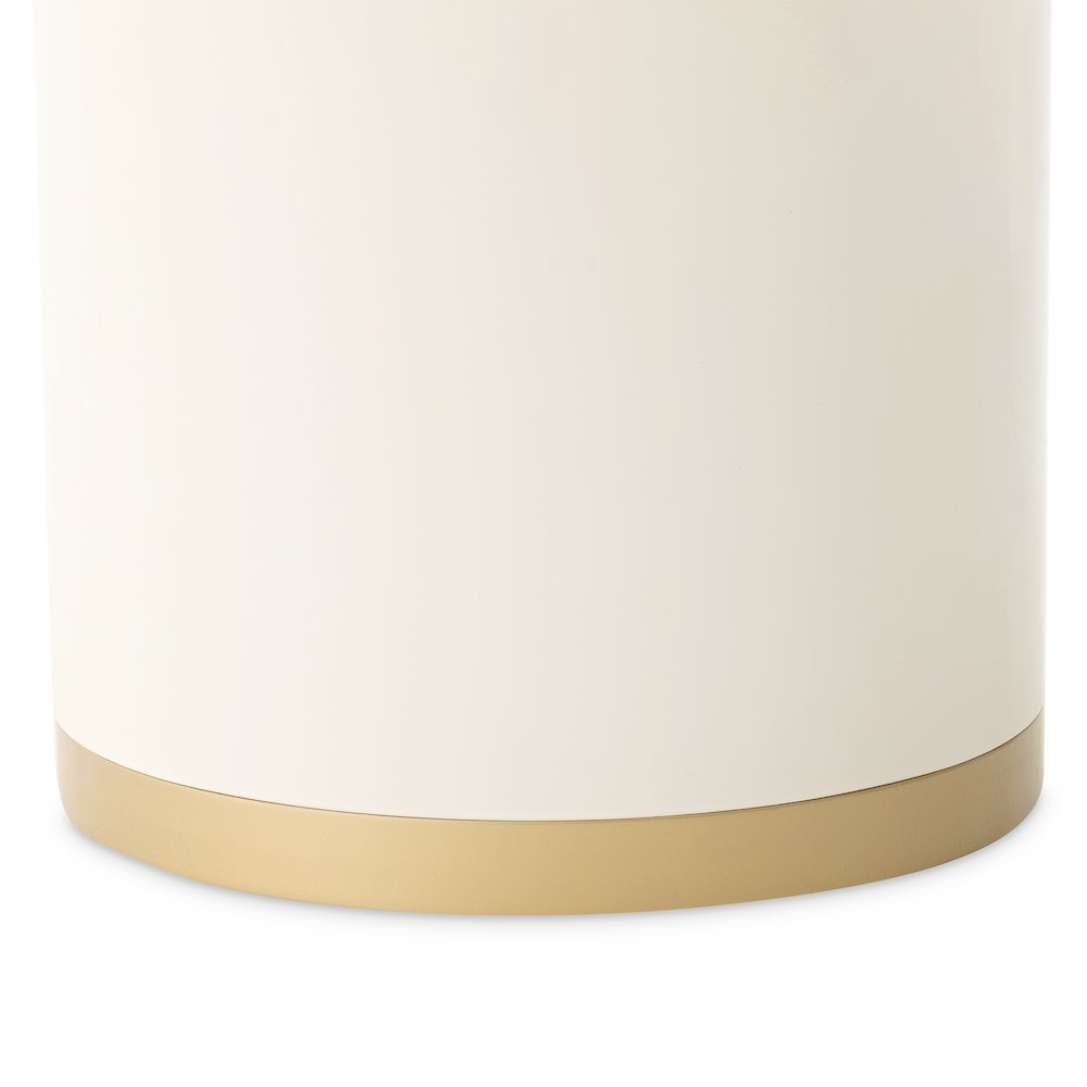 Gineverra Round Cocktail Table - Ivory Gold