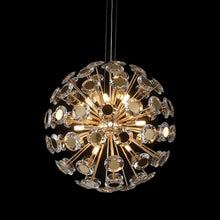 Pendant 12-Light Round Crystal Chandelier - Gold
