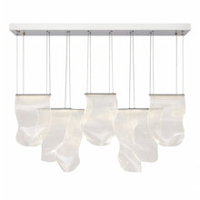 Sheer Waves 8-Light Modern LED Chandelier - Chrome