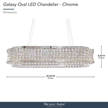 Galaxy Oval LED Crystal Chandelier - Chrome