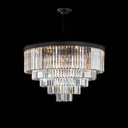 Allure 21-Light Round Crystal Chandelier - Matte Black