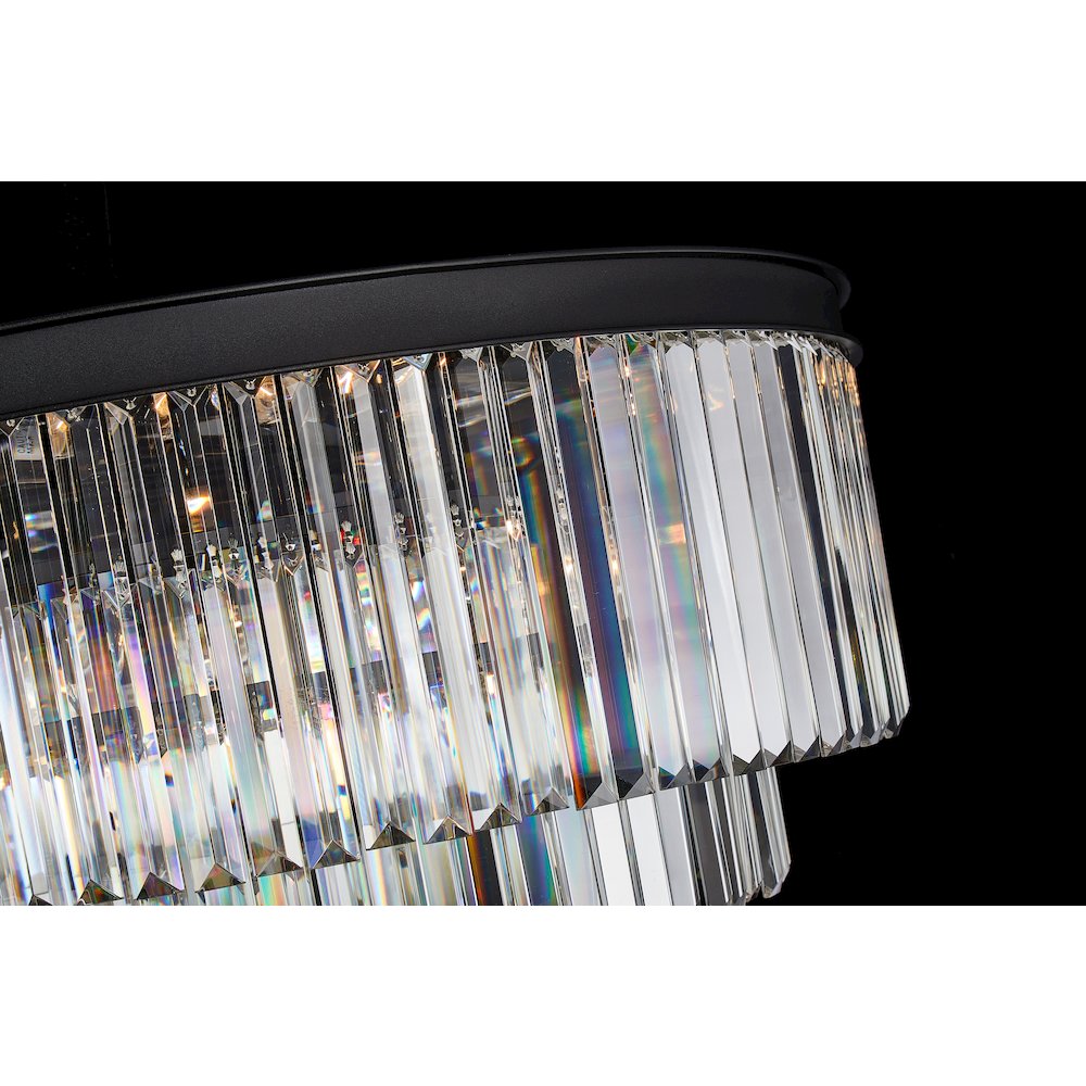 Allure 28-Light Round Crystal Chandelier - Matte Black