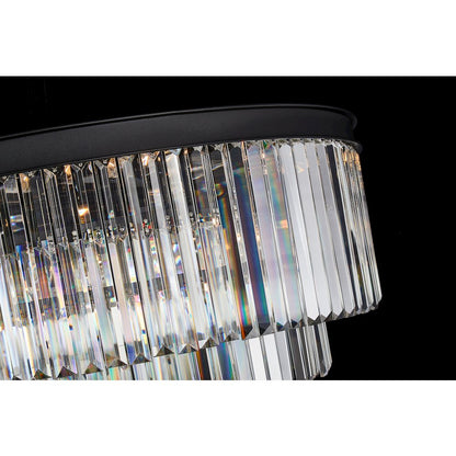 Allure 28-Light Round Crystal Chandelier - Matte Black