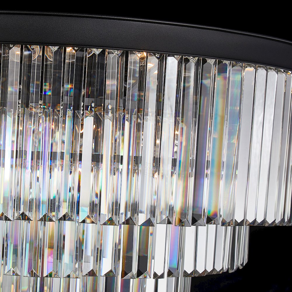 Allure 28-Light Round Crystal Chandelier - Matte Black