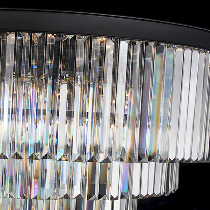 Allure 28-Light Round Crystal Chandelier - Matte Black