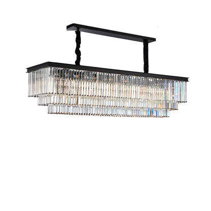 Allure 20-Light Rectangular Crystal Chandelier - Matte Black