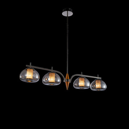 Ember 4-Light LED Chandelier - Smoke/Black Pearl