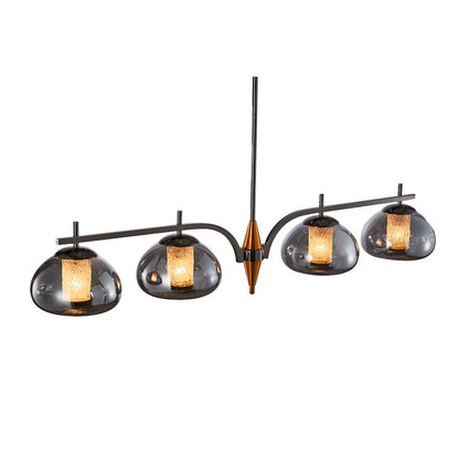 Ember 4-Light LED Chandelier - Smoke/Black Pearl