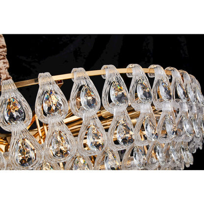 Gala 28-Light Round LED Chandelier - Gold