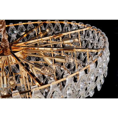 Gala 28-Light Round LED Chandelier - Gold
