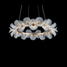 Brisa 39" Round LED Chandelier - Ocean Blue/Bronze