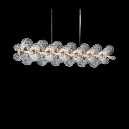 Brisa 50" Rectangular LED Chandelier - Ocean Blue/Bronze