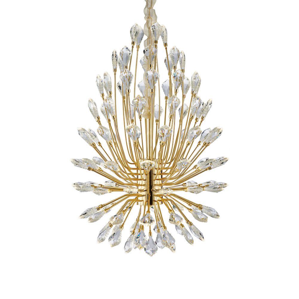 Astra 34" LED Crystal Chandelier - Gold