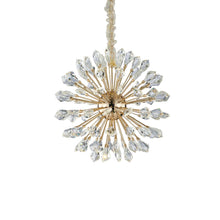 Solara 24" Round Crystal LED Chandelier - Gold