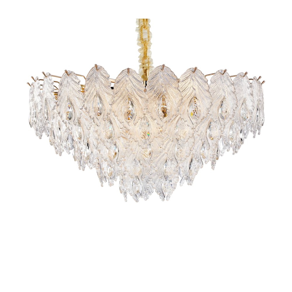 Orlisse 18-Light Acrylic Chandelier - Gold