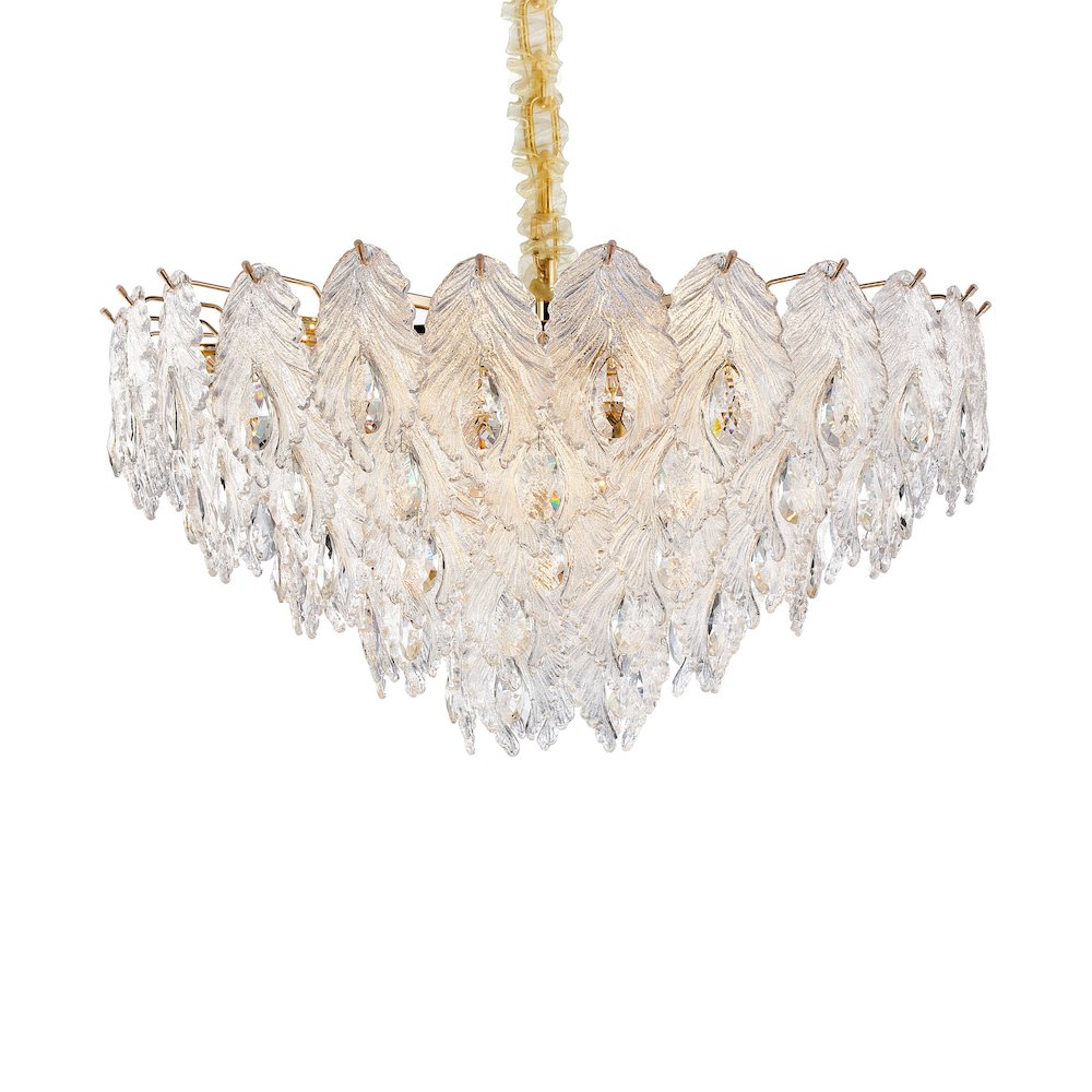 Orlisse 18-Light Acrylic Chandelier - Gold