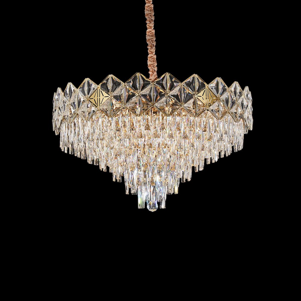 Regalia 21-Light Crystal Chandelier - Gold