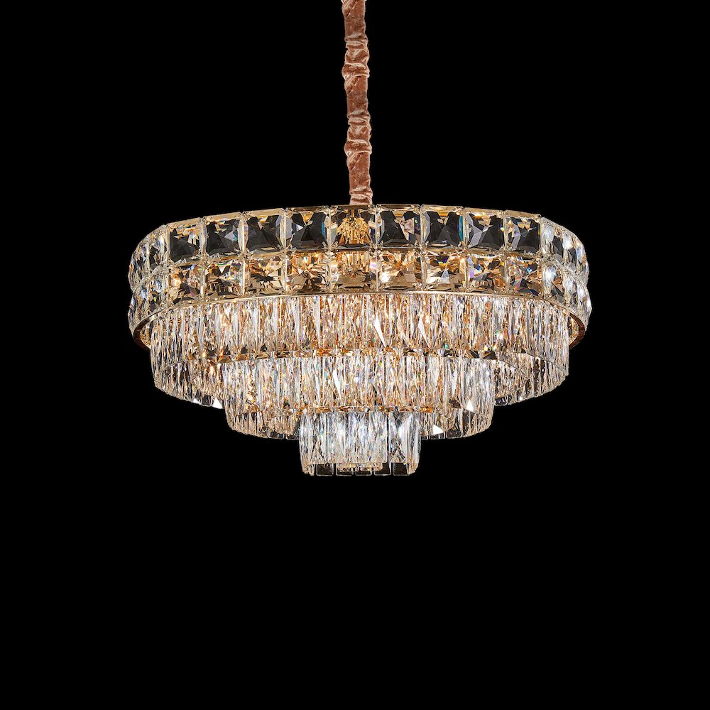 Soleil 13-Light Crystal Chandelier - Gold
