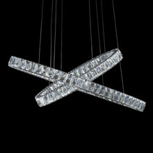 Crossover Modern Crystal LED Chandelier - Chrome