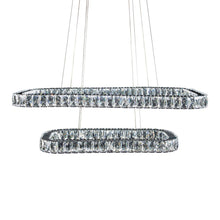 Enterprise Modern Rectangular Crystal Chandelier - Chrome