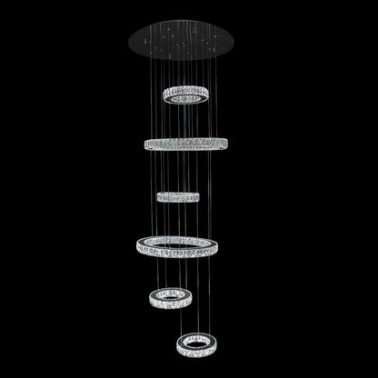 Galaxy Modern 49" Crystal Chandelier - Chrome