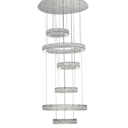 Galaxy Modern 49" Crystal Chandelier - Chrome