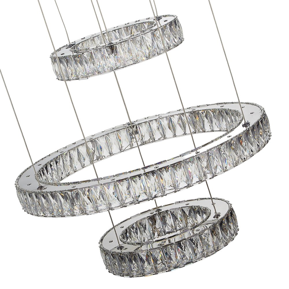 Galaxy Modern 49" Crystal Chandelier - Chrome
