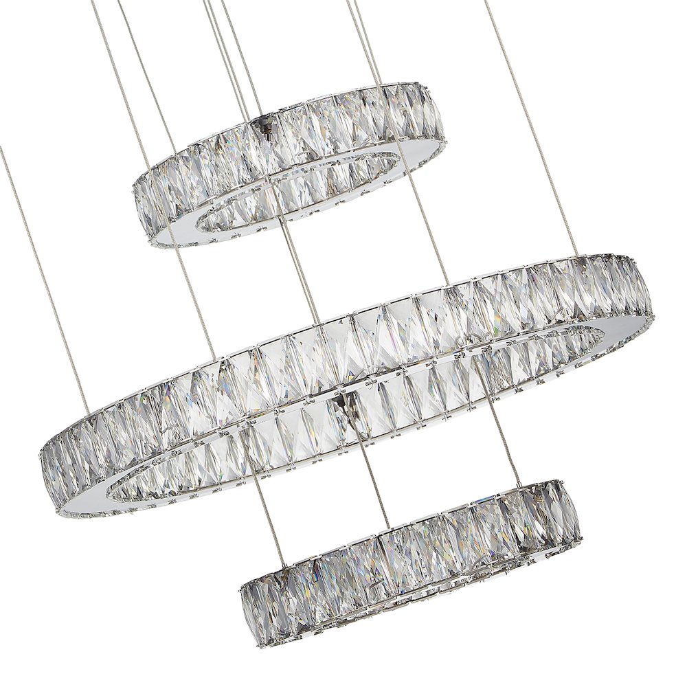 Galaxy Modern 49" Crystal Chandelier - Chrome