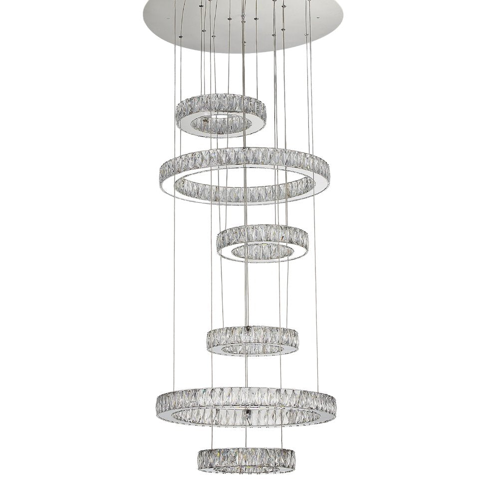 Galaxy Modern 49" Crystal Chandelier - Chrome
