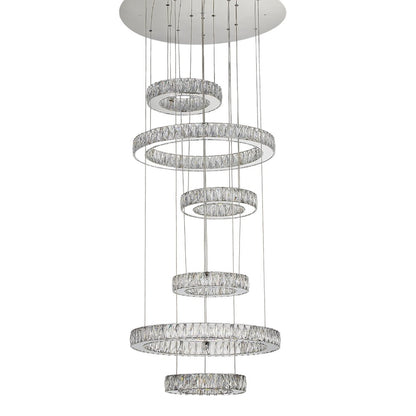 Galaxy Modern 49" Crystal Chandelier - Chrome