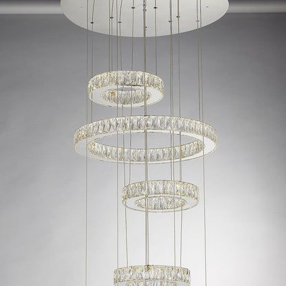 Galaxy Modern 49" Crystal Chandelier - Chrome
