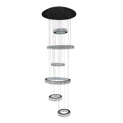 Galaxy Modern 49" Crystal Chandelier - Chrome