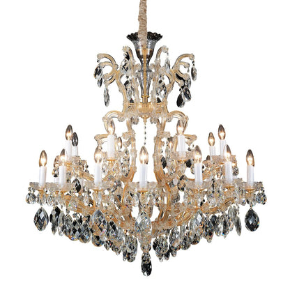 La Scala 25-Light Traditional Crystal Chandelier - Gold