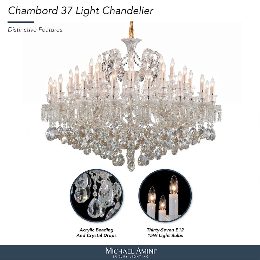 Chambord 37-Light Traditional Crystal Chandelier