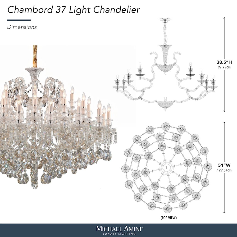 Chambord 37-Light Traditional Crystal Chandelier