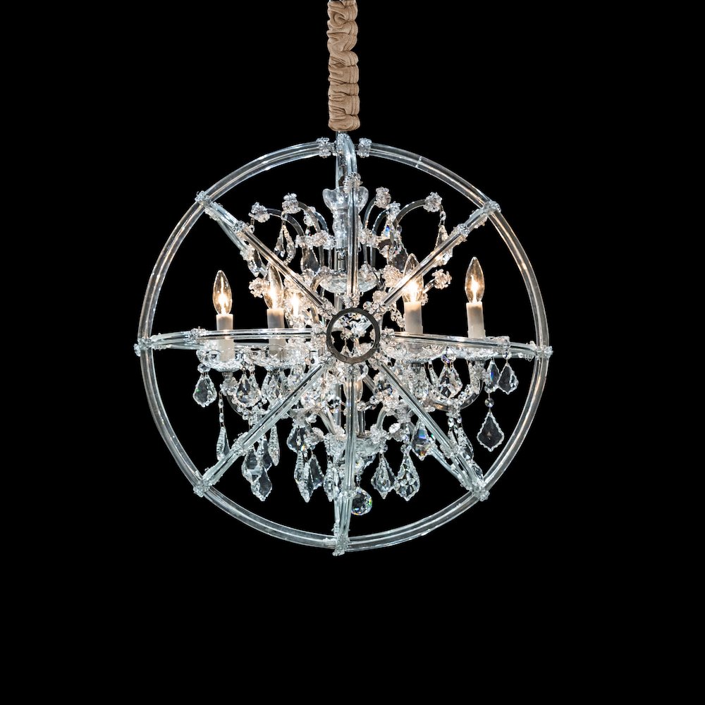 Pena 6-Light Traditional Crystal Chandelier - Clear