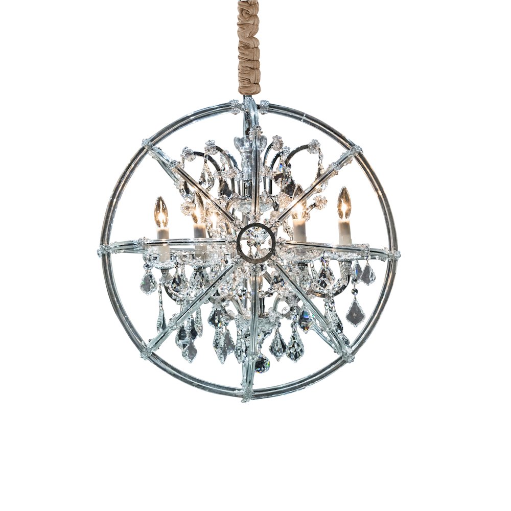 Pena 6-Light Traditional Crystal Chandelier - Clear