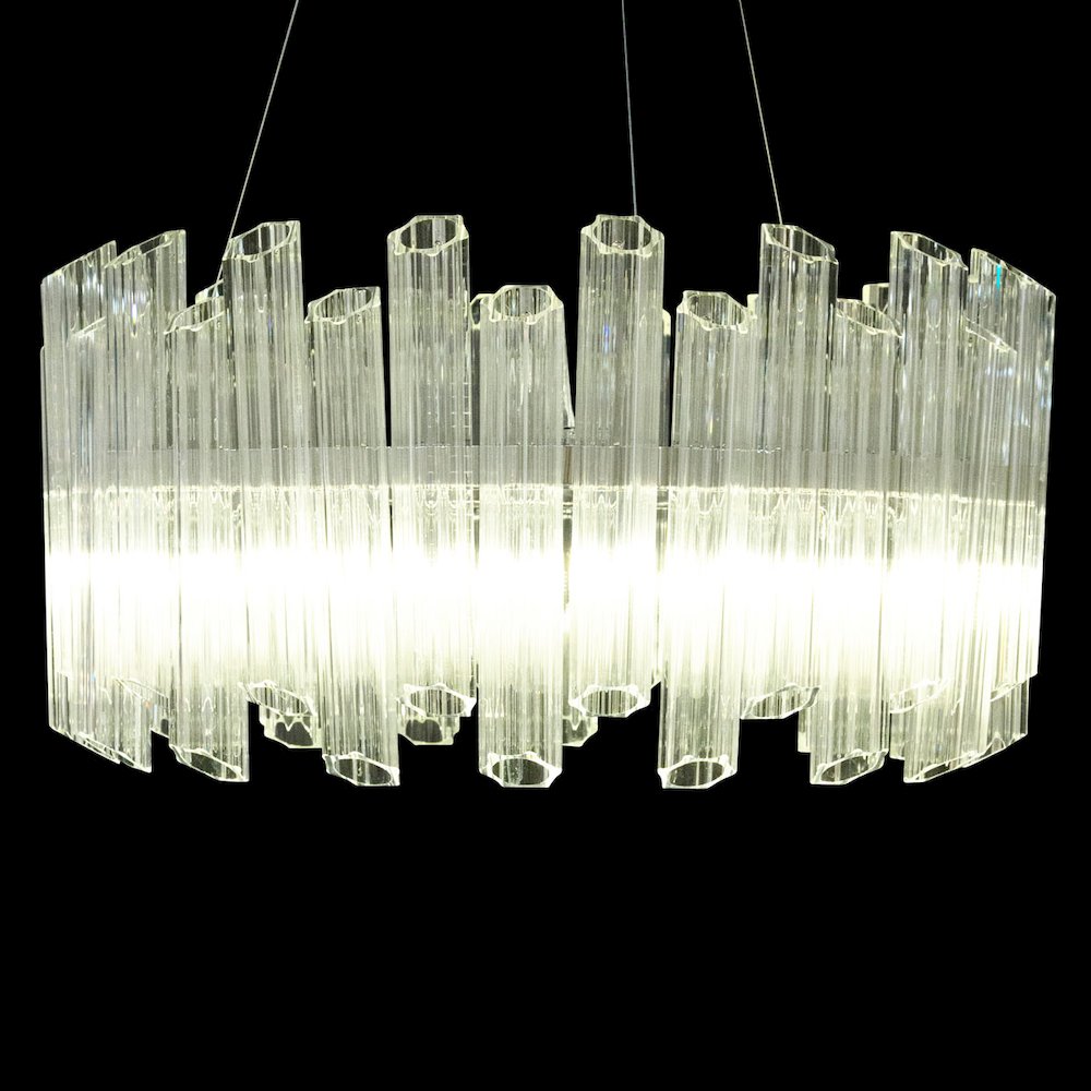 Octavious 8-Light Modern Crystal Chandelier - Clear