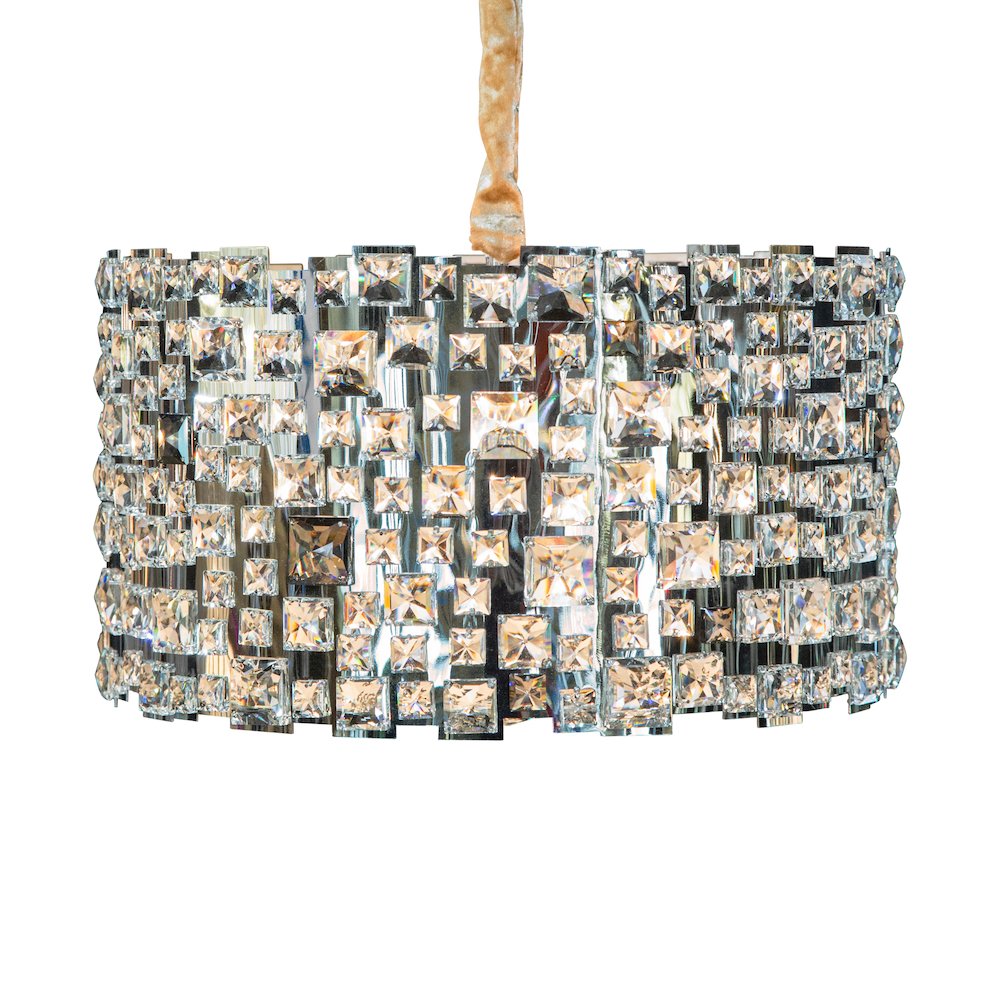 Facets 6-Light Crystal Chandelier - Chrome