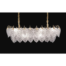 Autumn 12-Light Rectangular Chandelier - Frost/Gold