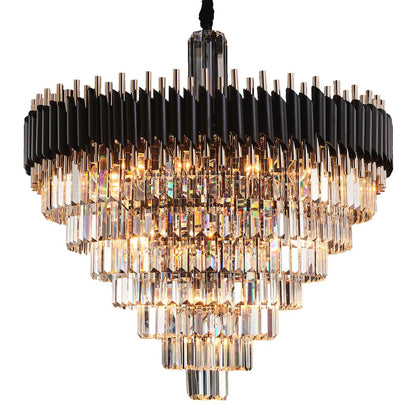 Symphony Round 37-Light Crystal Chandelier - Black