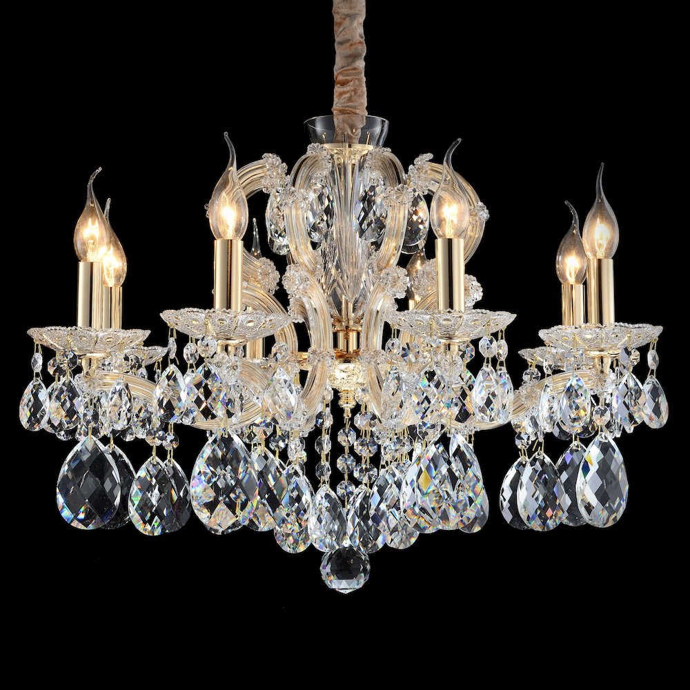 Portola 8-Light Traditional Crystal Chandelier - Gold