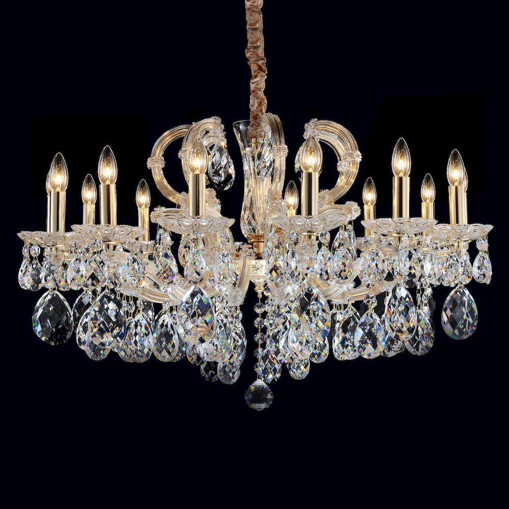 Portola 14-Light Traditional Crystal Chandelier - Gold